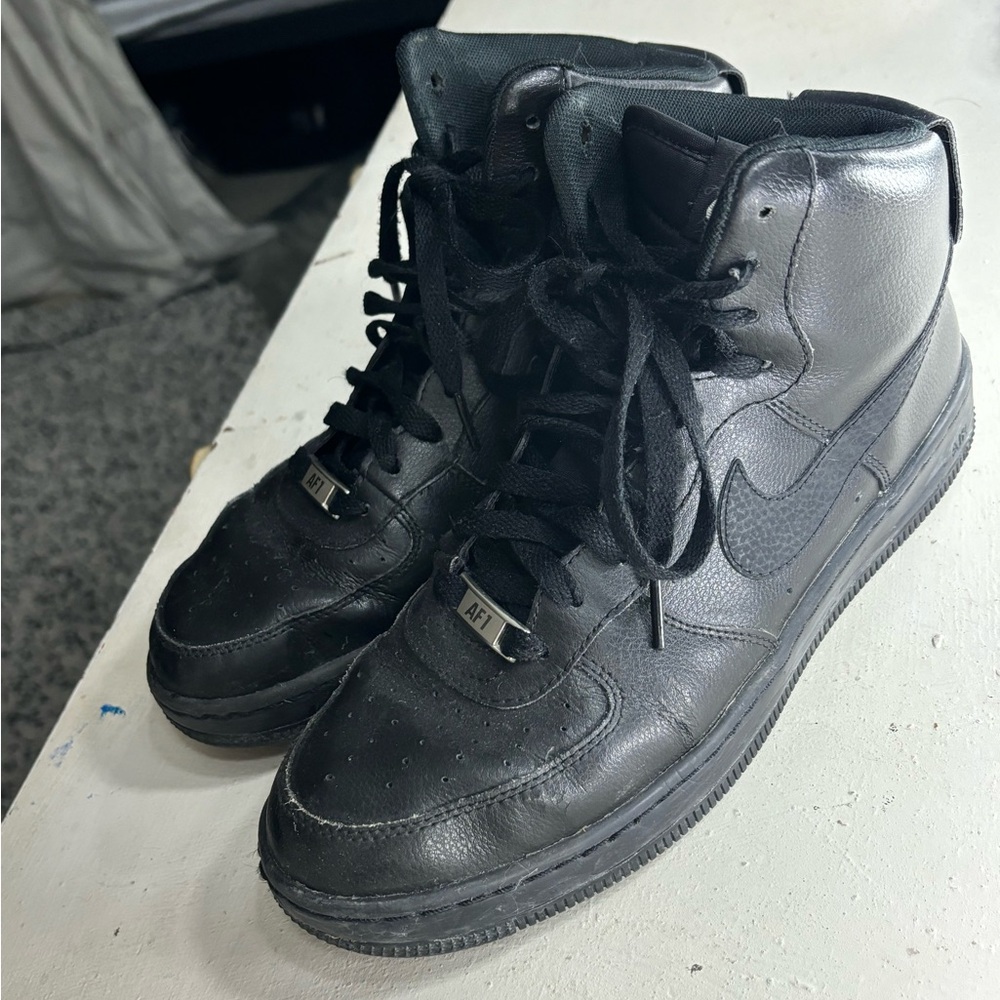 Black Air Force 1s Nike High Top Size 8.5 Womens